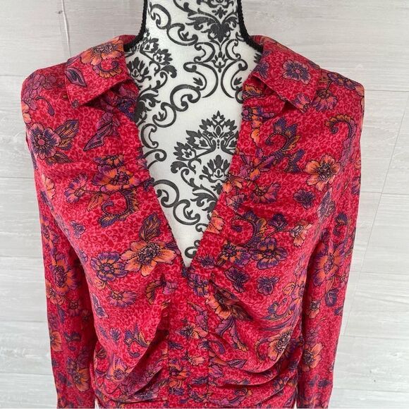 Free People I Got You Printed Floral Ruched Crop Top - Picture 5 of 11